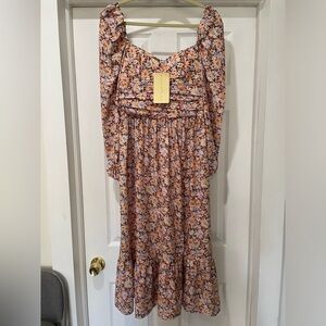 NWT Band of the Free Floral Midi Dress, Size Medium